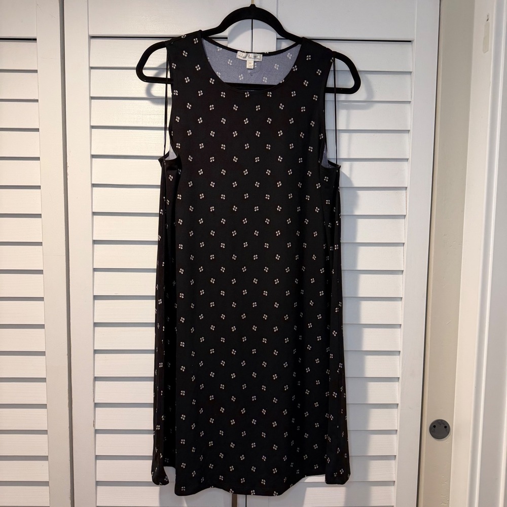 Workwear Office Nine‎ Britton Womens XL Black Floral Sleeveless Sheath Dress New - Picture 13 of 13